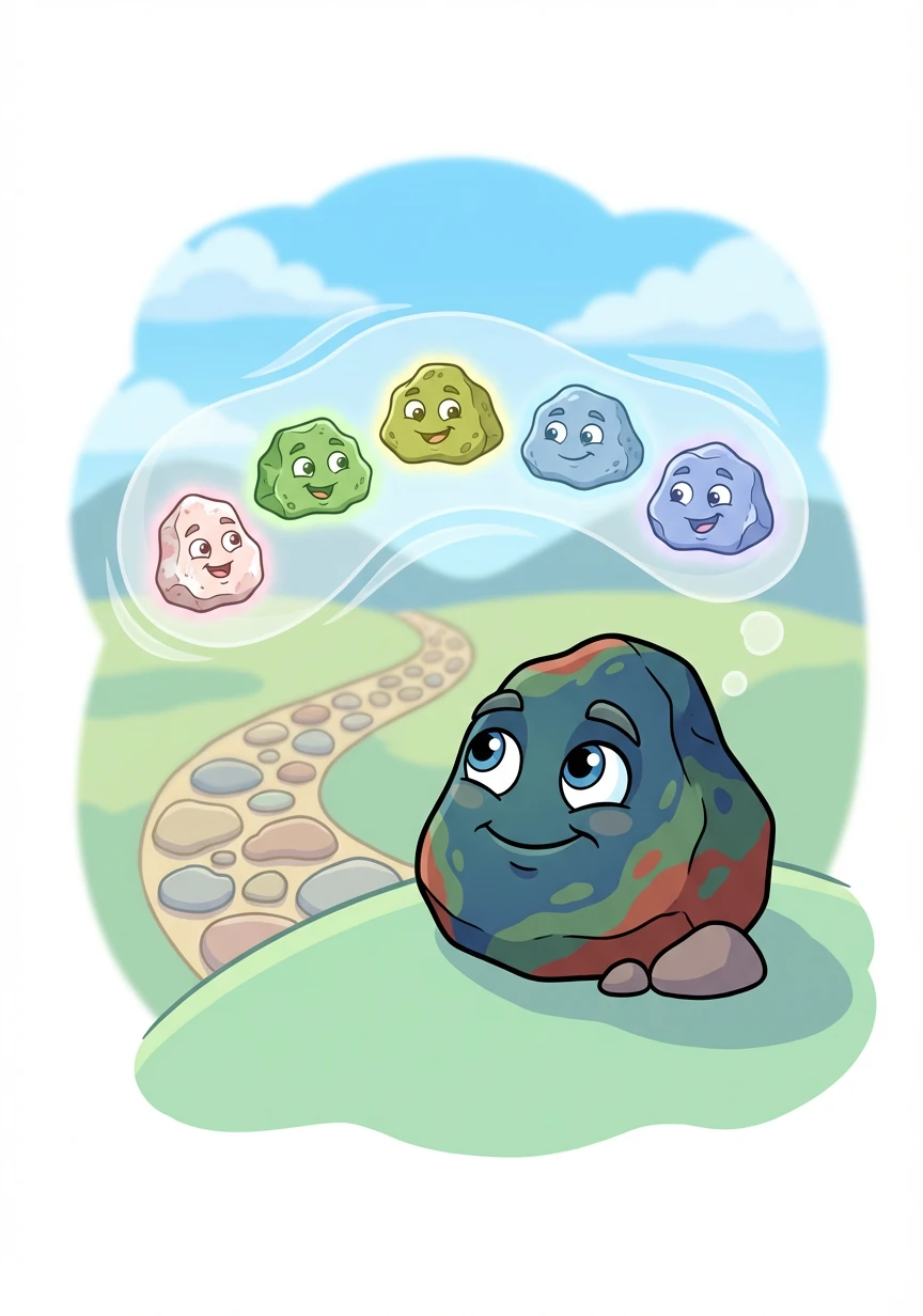 Eclogita, ahora una roca transformada, miró hacia atrás en su viaje. Recordó a Plagioclasa, Actinolita, Epidota, Clorita y Glaucofana. Agradeció cada experiencia, cada amor y cada pérdida, porque todo lo había llevado a convertirse en quien era ahora.