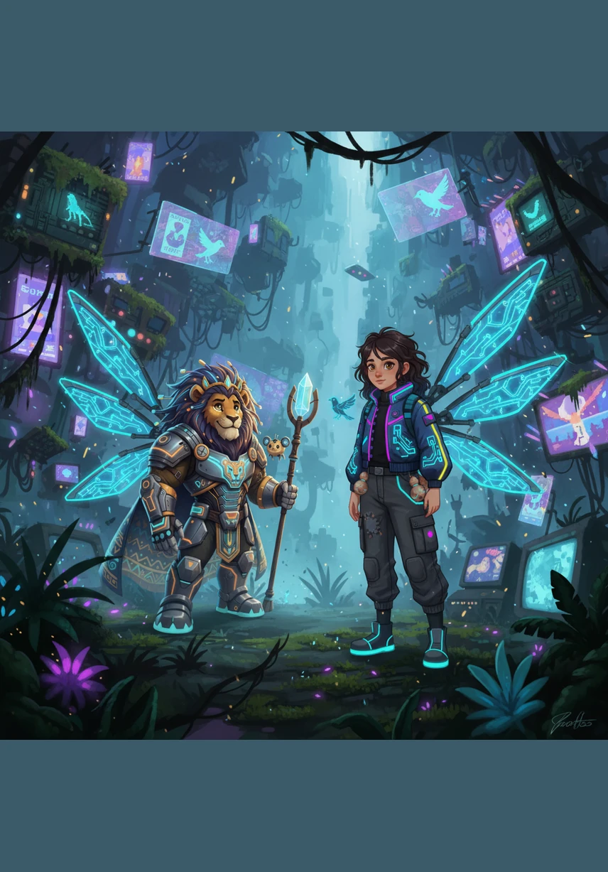 In the heart of the Great Noisy Forest, every animal spent their day shouting, roaring, and chirping as loudly as possible. Kiri, a small blue bird with soft feathers, watched as the monkeys swung through trees screaming and the tigers practiced their loudest growls.