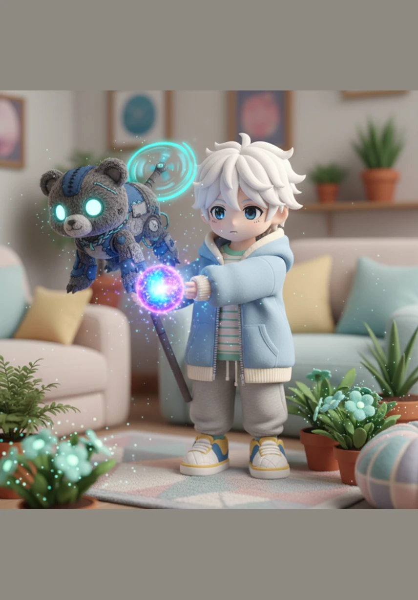 Ren realizes he must use the card's full potential to break the barrier once and for all. He closes his eyes, channeling his willpower into the glowing artifact in his hand. The ground beneath his feet begins to crack, revealing veins of neon energy flowing toward him.