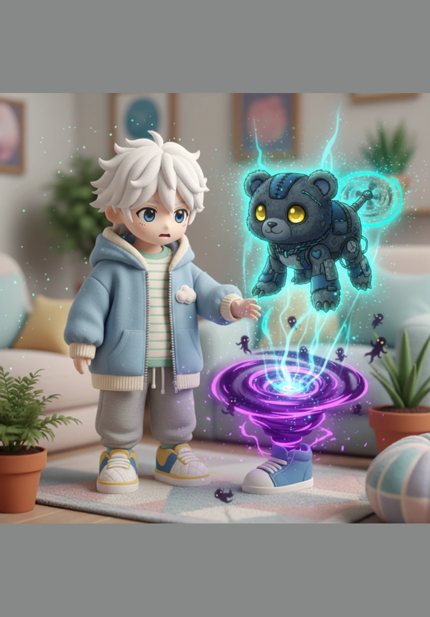 The black walls begin to crumble, shattering into thousands of dark fragments that dissolve into the night. Beyond the barrier, the true city of Neo-Veridian is revealed, bathed in beautiful pink and purple neon hues. Ren watches as the horizon opens up, filled with flying vehicles and towering skyscrapers.