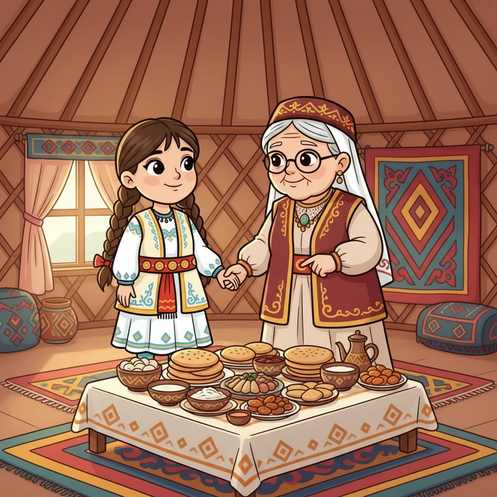 Айгүл дастарханның сиқырын түсінді. Ұлттық тағамдар, жасалу жолдары, пайдасы туралы біліп, өзінің мәдениетіне деген сүйіспеншілігі артты. Ол әжесіне ризашылығын білдіріп, әрқашан дастарханның қадірін білетінін айтты.