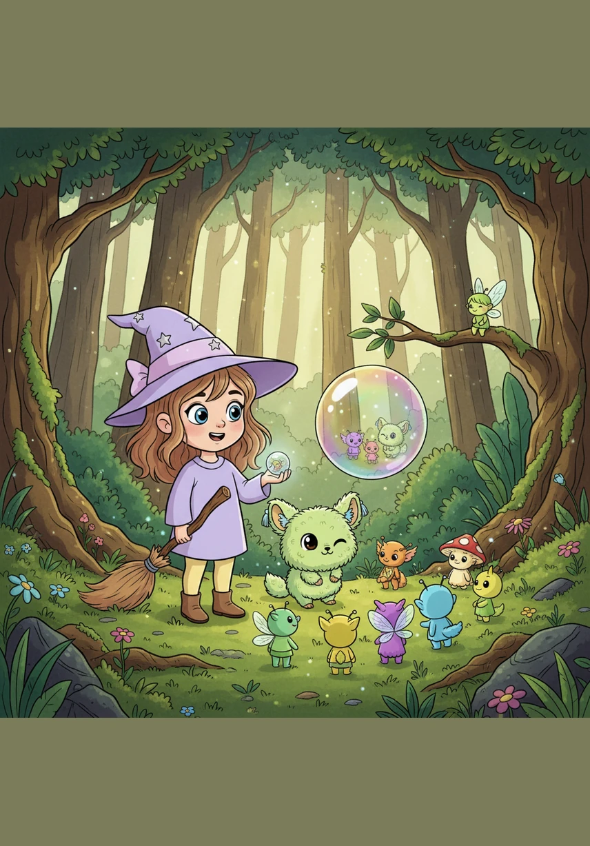 Вдруг среди густой травы вспыхнул крошечный серебряный огонек, похожий на упавшую с неба звезду. Это была Лунная Ягода — редкое чудо, которое открывается лишь тем, чьё сердце искренне ищет дорогу к свету.