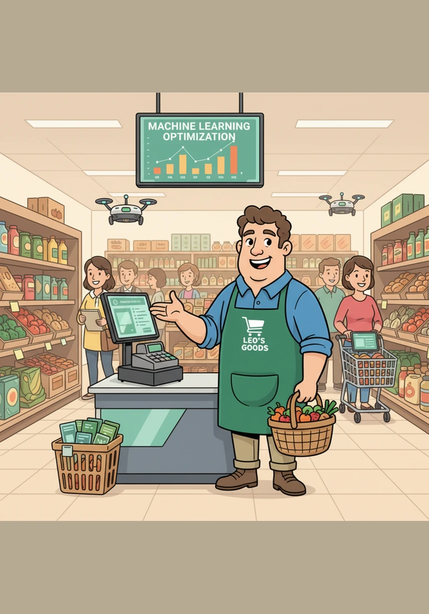 Weeks later, Leo’s shop was a picture of perfect balance, with fresh goods and happy customers filling the aisles. By using the power of machine learning, he had turned his humble store into a smart retail success where nothing ever went to waste.
