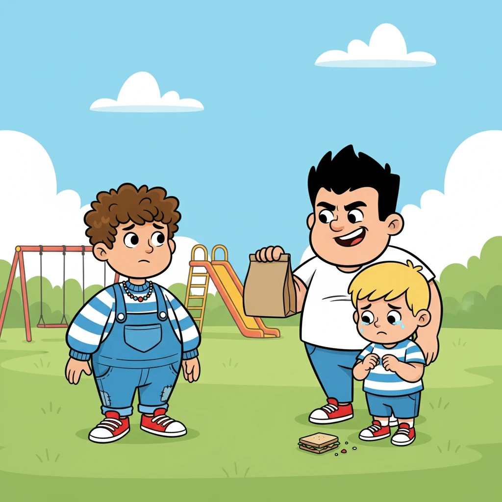 One day, Edward witnessed Joe, a school bully, snatching David's lunch. Joe laughed cruelly as David looked on, his face filled with sadness. Edward's heart ached for his classmate.