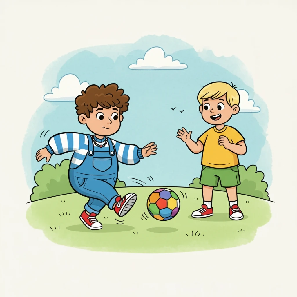 Joe didn't respond, but he didn't walk away either. Hesitantly, he joined the game. David looked on, a mix of surprise and happiness on his face.