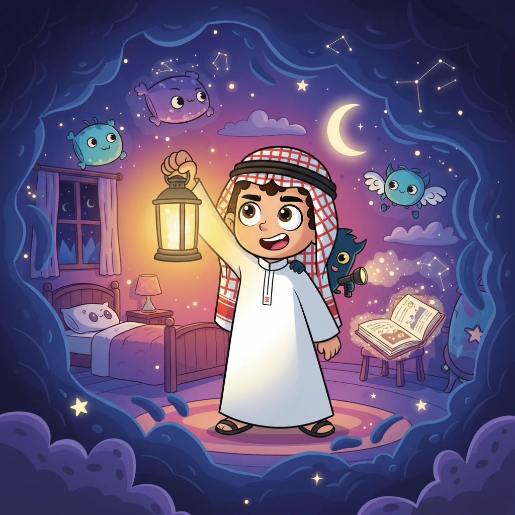 خوف خالد من الظلام