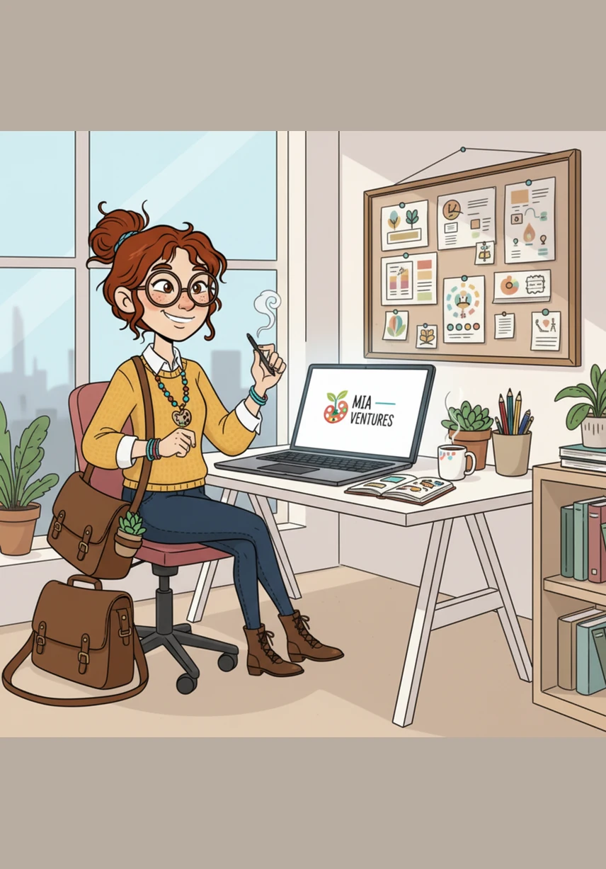 To make her brand stand out, she develops a cohesive color palette and chooses signature fonts that reflect her personal style. Her digital workspace is now filled with a collection of templates that look like they were made by a high-end agency.