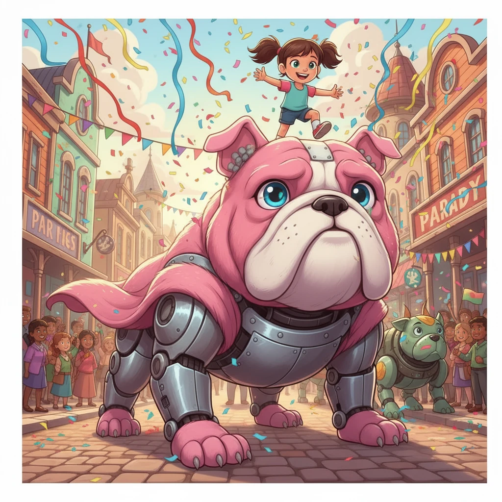 Lyra took her second step, and the crowd erupted in cheers. Streamers and confetti rained down, celebrating the momentous occasion. Maya smiled, her heart swelling with pride as Lyra confidently moved down the parade route.