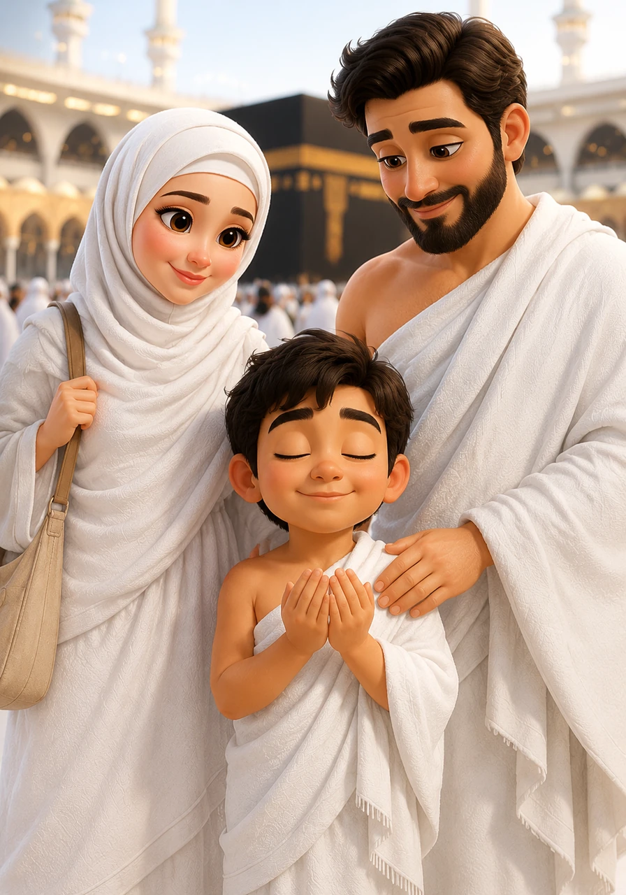 Closing his eyes tightly, Manaf made a sweet, little prayer for all the children in the whole world. With a heart full of pure joy and beautiful memories, he knew he would always cherish his wonderful journey of Hajj.