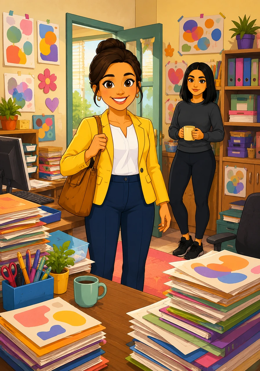 Karla Delgado began her new journey with enthusiasm as the director of a bustling preschool. She arrived each morning with a smile, eager to shape young minds. Her office, however, was quickly filled with colorful drawings and stacks of paperwork.