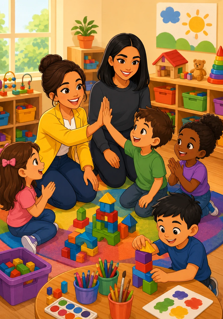The children and teachers alike noticed the positive change. The preschool felt more structured yet more flexible and fun. The overall energy became more positive and collaborative, with resources and support readily available.