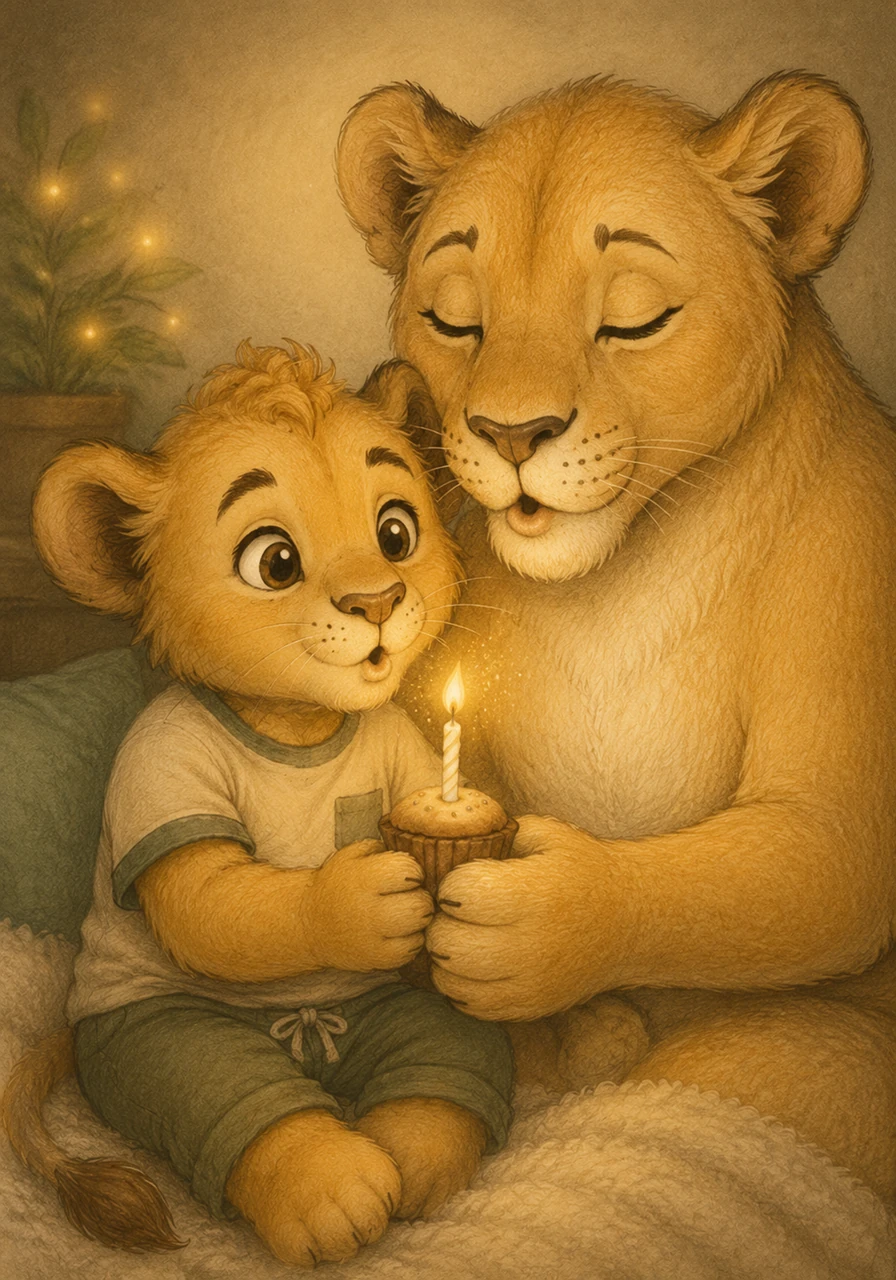 Leo’s mommy sits beside him and shows him how to take a slow, deep breath. He pretends to smell a sweet flower and then blows out a tiny, glowing birthday candle.