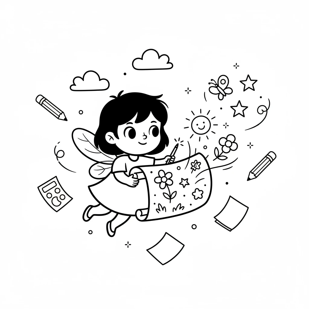 fairy printables coloring pages