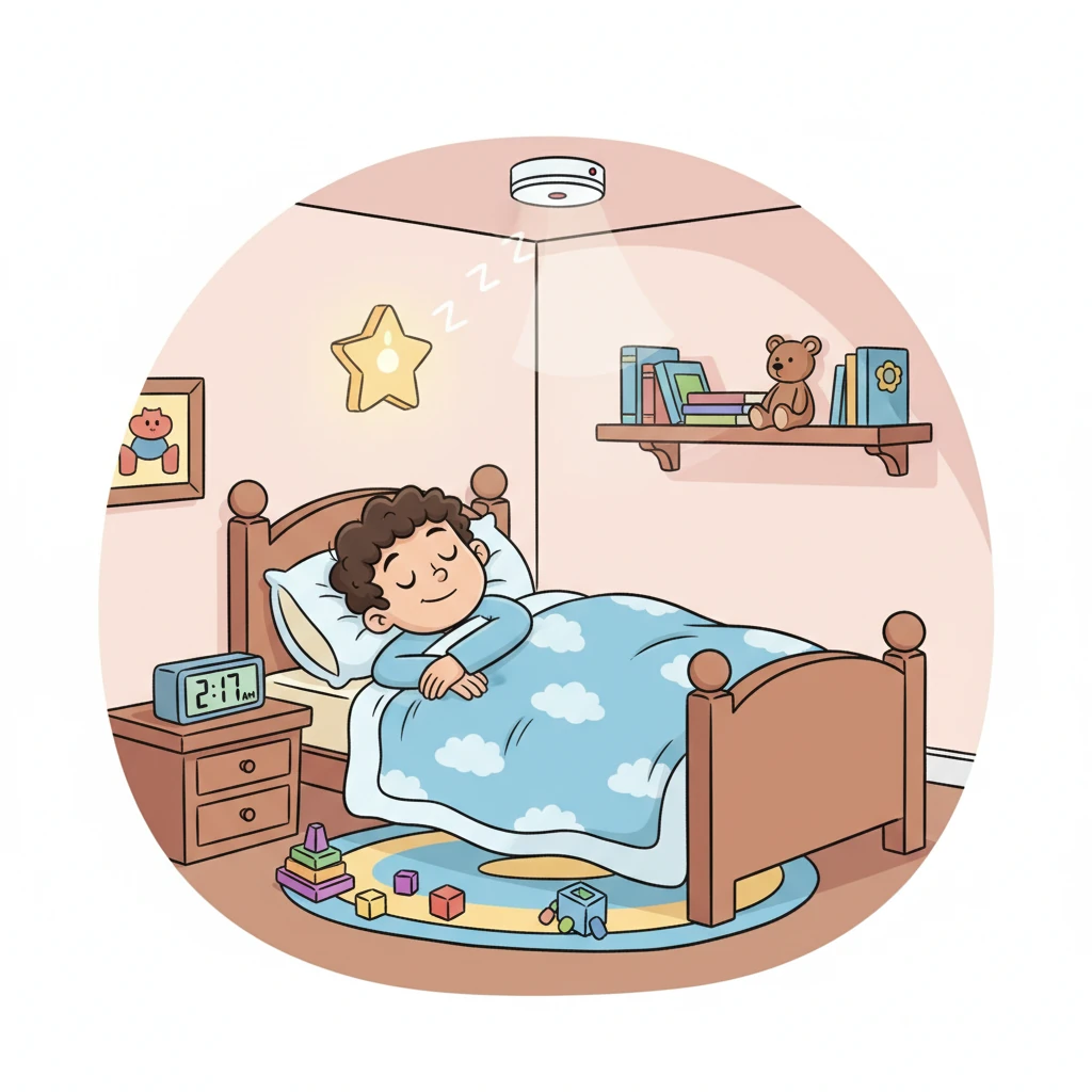 Deep in the cozy quiet of 2:17 a.m., Mark was sound asleep, dreaming of fluffy clouds and giant cookies. Suddenly, a soft, sharp 'chirp' sliced through the silence, not a loud shriek, but a single, annoying peep. It was the low-battery warning from his smoke alarm.