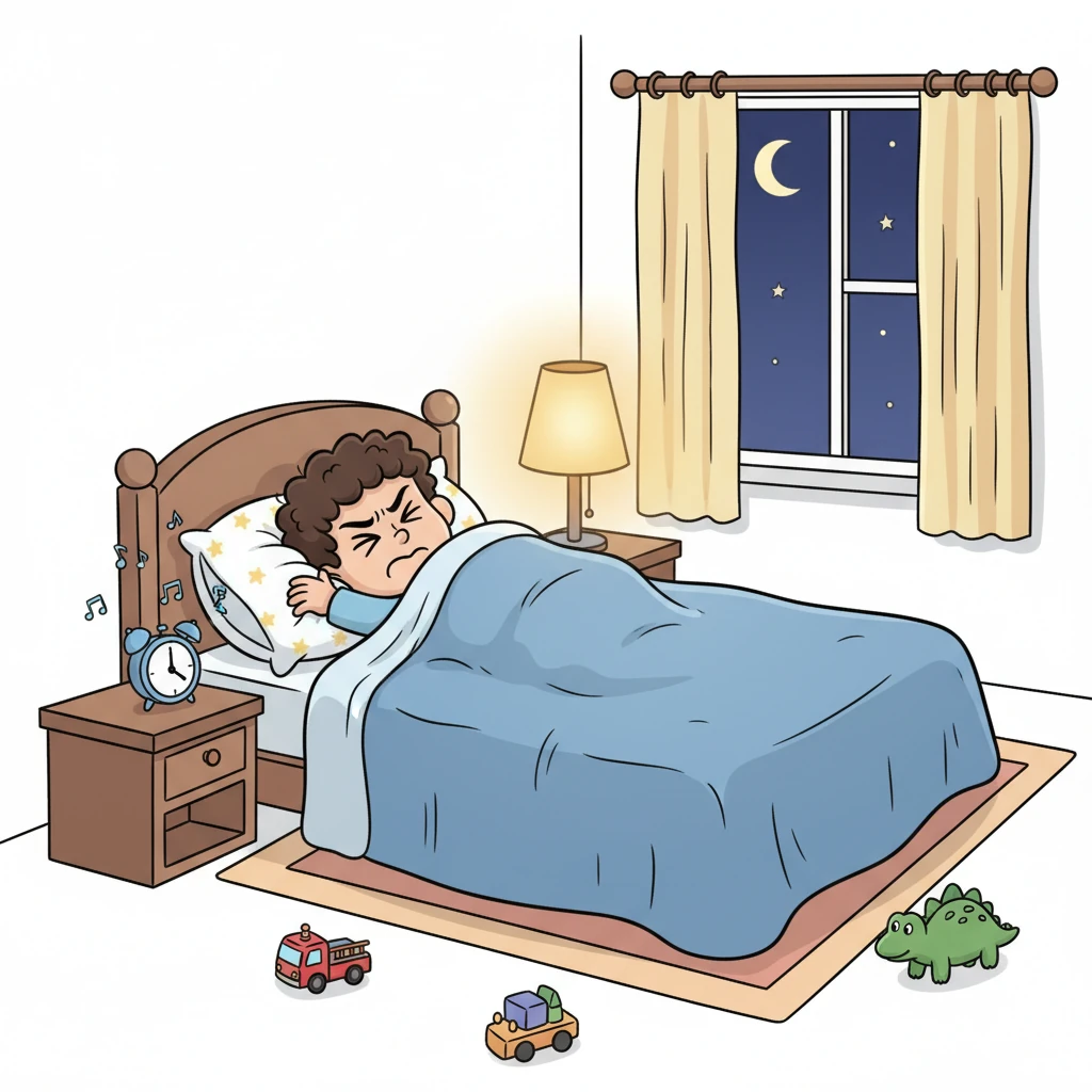 Mark groaned, burying his face deeper into his pillow. He squeezed his eyes shut tight, hoping the noise would simply vanish. 'I'll deal with it in the morning,' he mumbled to the ceiling, determined to ignore the little sound and drift back to his sweet dreams.