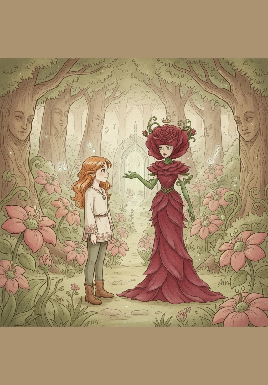 The rose introduced herself as Rosetta, the last guardian of a forgotten realm called Floria. She told Lily that this very garden was once the gateway to a world where flowers sang and the trees told ancient stories.