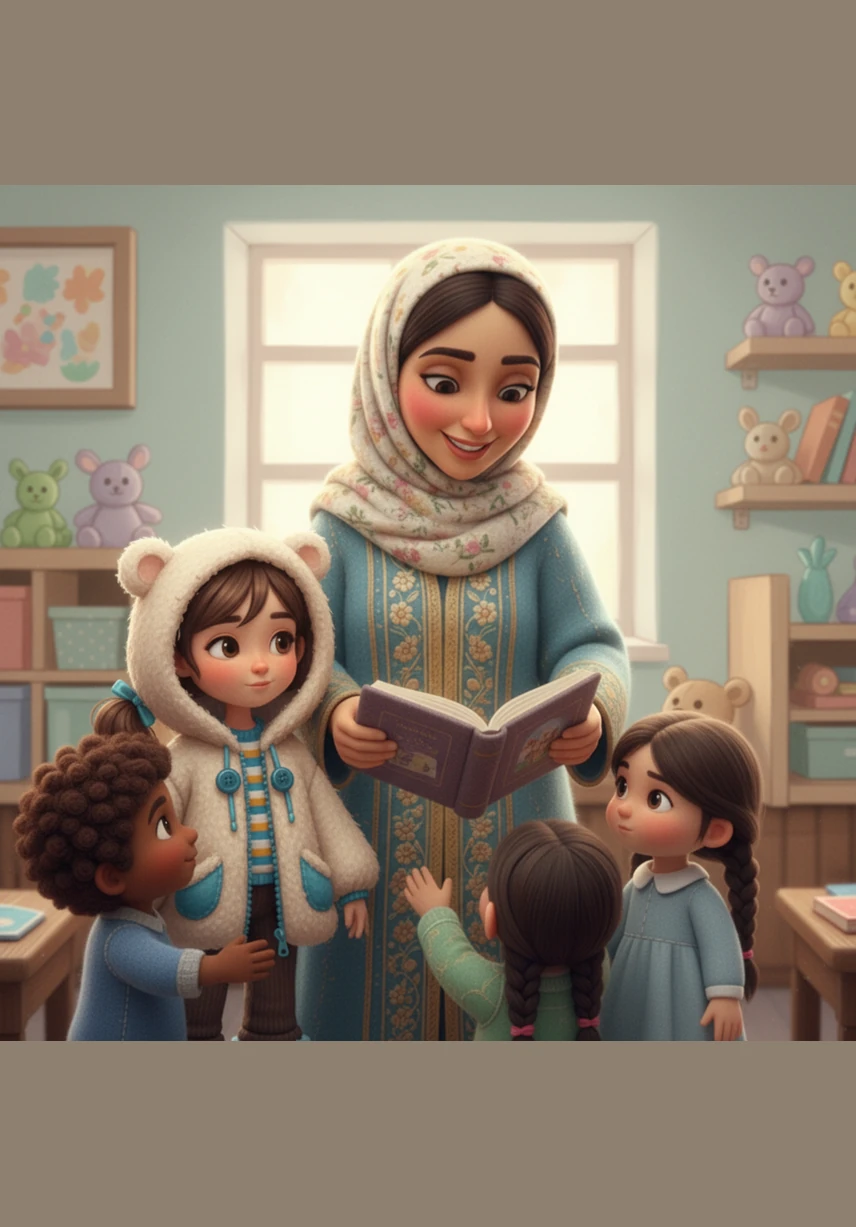 مع اقتراب نهاية الوقت المخصص للقاء، تضع كل واحدة من البنات يدها على كاميرا جهازها، لتتشكل على الشاشة لوحة فسيفسائية من الأكف الصغيرة المتلاحمة، معلنةً عن عهد صداقة لا ينكسر.