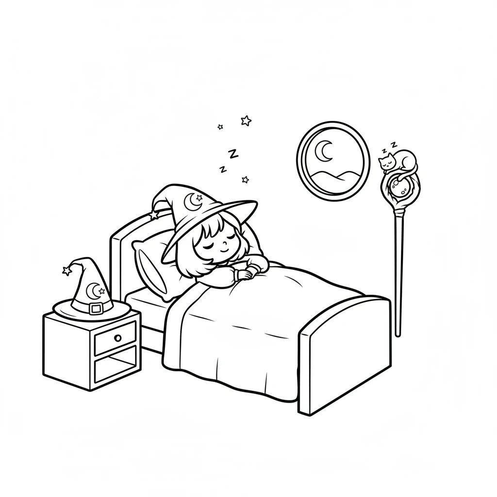 As evening fell, Luna quietly returned to her cozy home. She curled up in her bed, a happy secret sparkling in her heart. She knew her magic was just beginning.