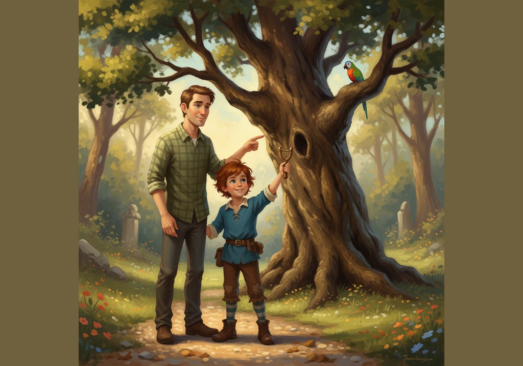 As they walk along the path, Timmy and his parents take many photos of the different animals they meet. Timmy loves the photo of the peacocks the most