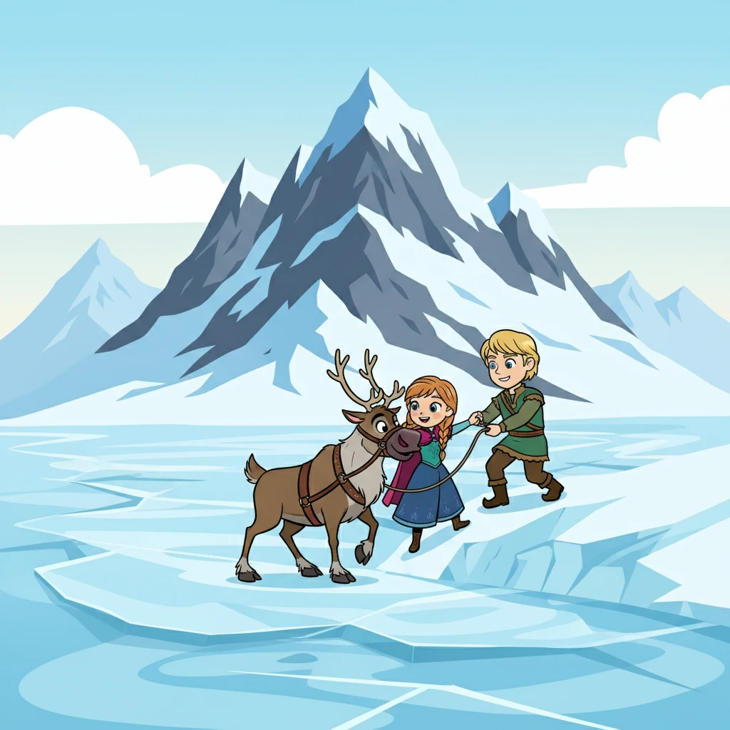The trio faced treacherous terrain, including a frozen lake and a steep mountain pass. They worked together, supporting each other and overcoming obstacles. Their bond grew stronger.