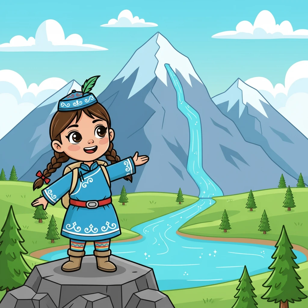 Она знала, что самые высокие горы покрыты вечными ледниками, которые питают реки и озера. Айгуль представляла, как ледяная вода спускается вниз, давая жизнь всему вокруг.