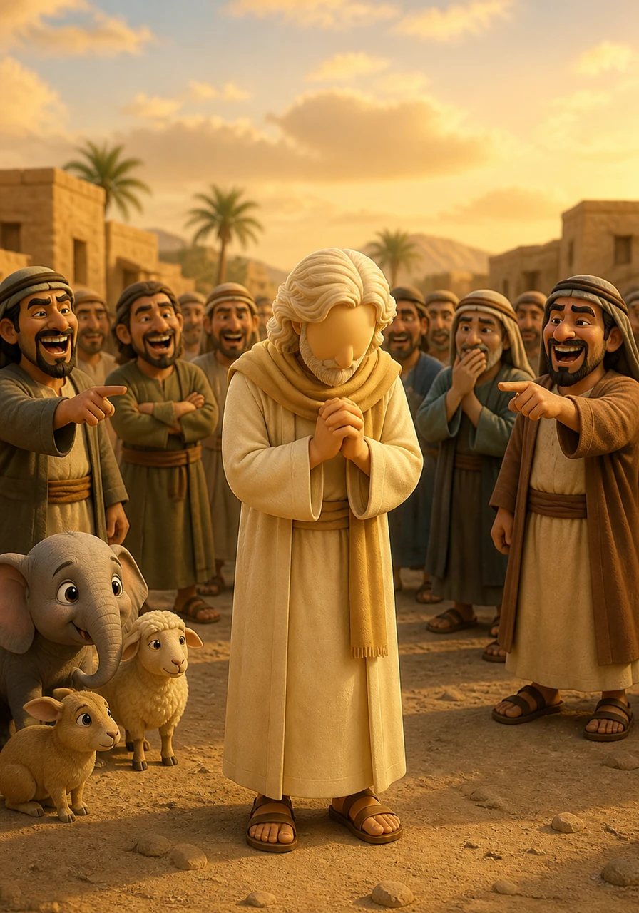 Despite his gentle words, many people turned away and began to laugh, pointing fingers at the humble man. Nuh did not get angry; instead, he bowed his head and prayed for patience, standing firm in his belief even when he felt alone.