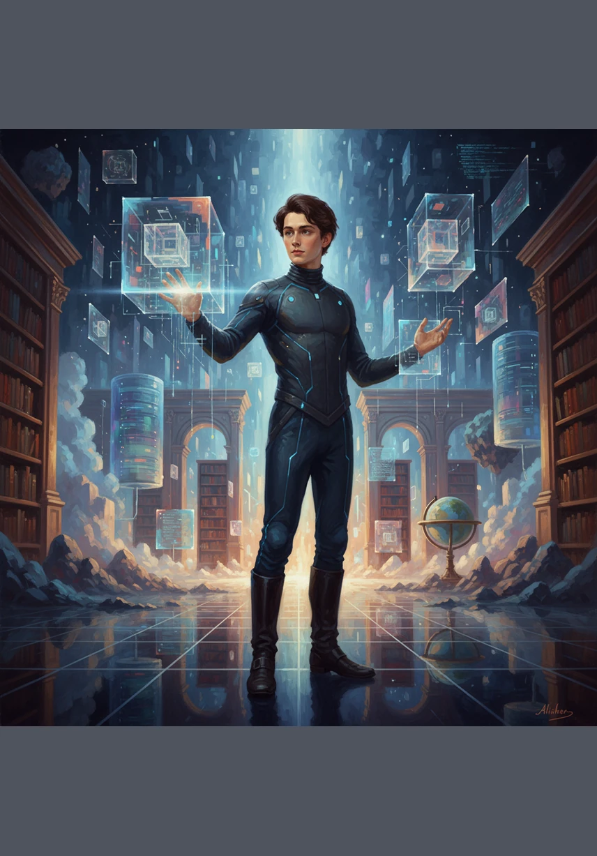 Әлішер виртуалды кеңістікте өзінің алғашқы цифрлық жобасын жасап көрді. Ол бағдарламалау тілін қолданбай-ақ, тек дауыспен күрделі құрылымдарды тұрғыза алды.