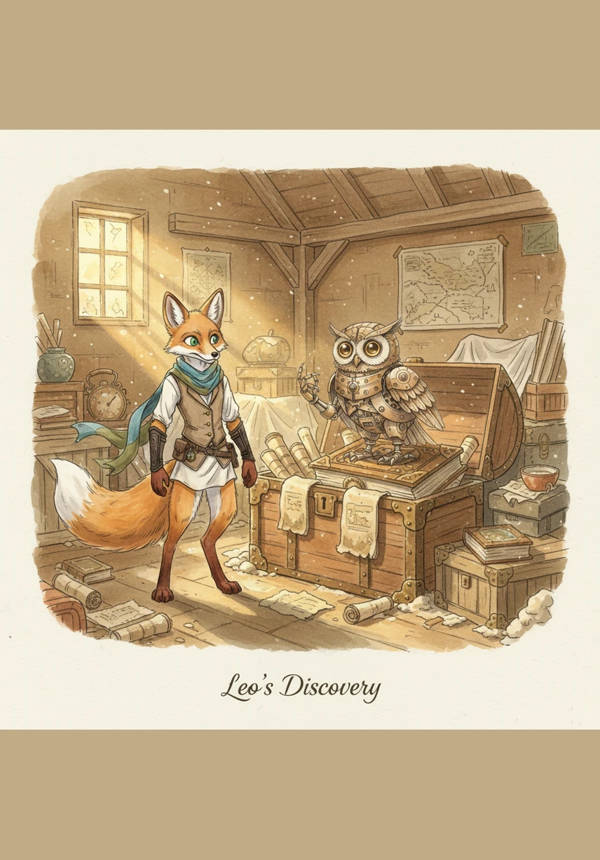 Leo brushed the dust off an ancient, leather-bound map tucked away in his grandfather’s attic. The map showed a path leading high above the clouds to the legendary Sunstone, a gem said to hold the warmth of a thousand summer days.