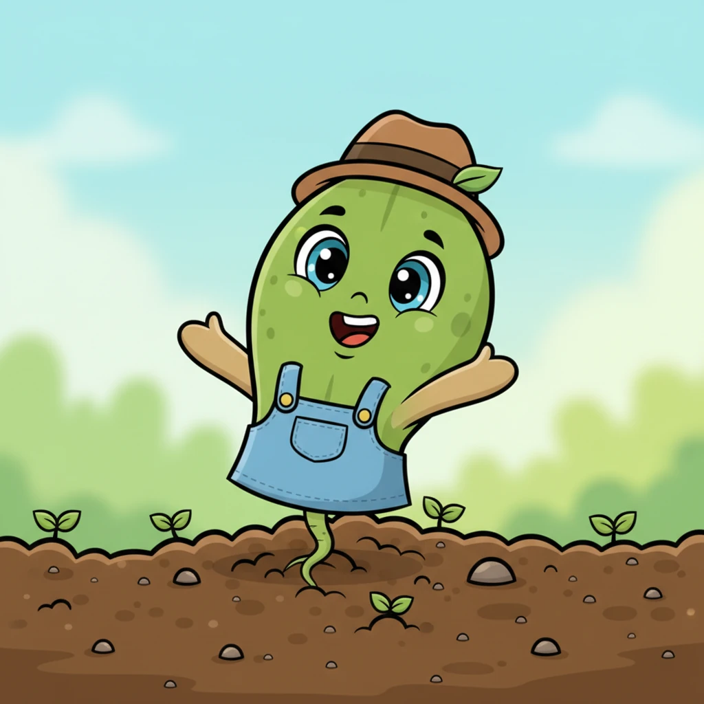 Pip felt a new energy awaken as his tiny root began to curl downwards, anchoring him gently in his earthy bed. He stretched a little, feeling ready for whatever exciting adventure was next on his journey.