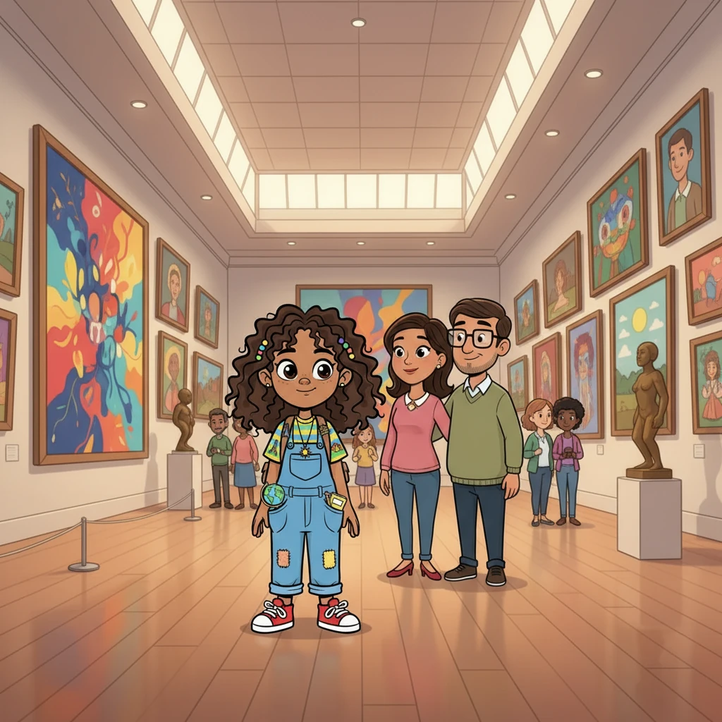 One afternoon, Sofia's parents suggested a family outing. They visited a local art museum, filled with vibrant paintings and sculptures from different cultures. Sofia initially resisted, but as she gazed at the artwork, she felt a flicker of curiosity, a desire to understand the stories told through color and form.