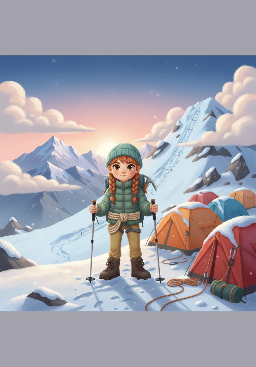 Windy finally arrives at Camp Three, the very last stop before the final two-hundred-kilometer stretch to the summit. She stays for a whole week to gather her strength and prepare her mind for the most dangerous part of the mountain.