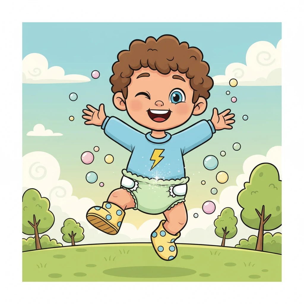 After a tiny, ticklish poke, Finn felt a warm, bubbly sensation spread through him. His worries melted away, replaced by a delightful giddiness, and he giggled, feeling lighter and more carefree than ever before.