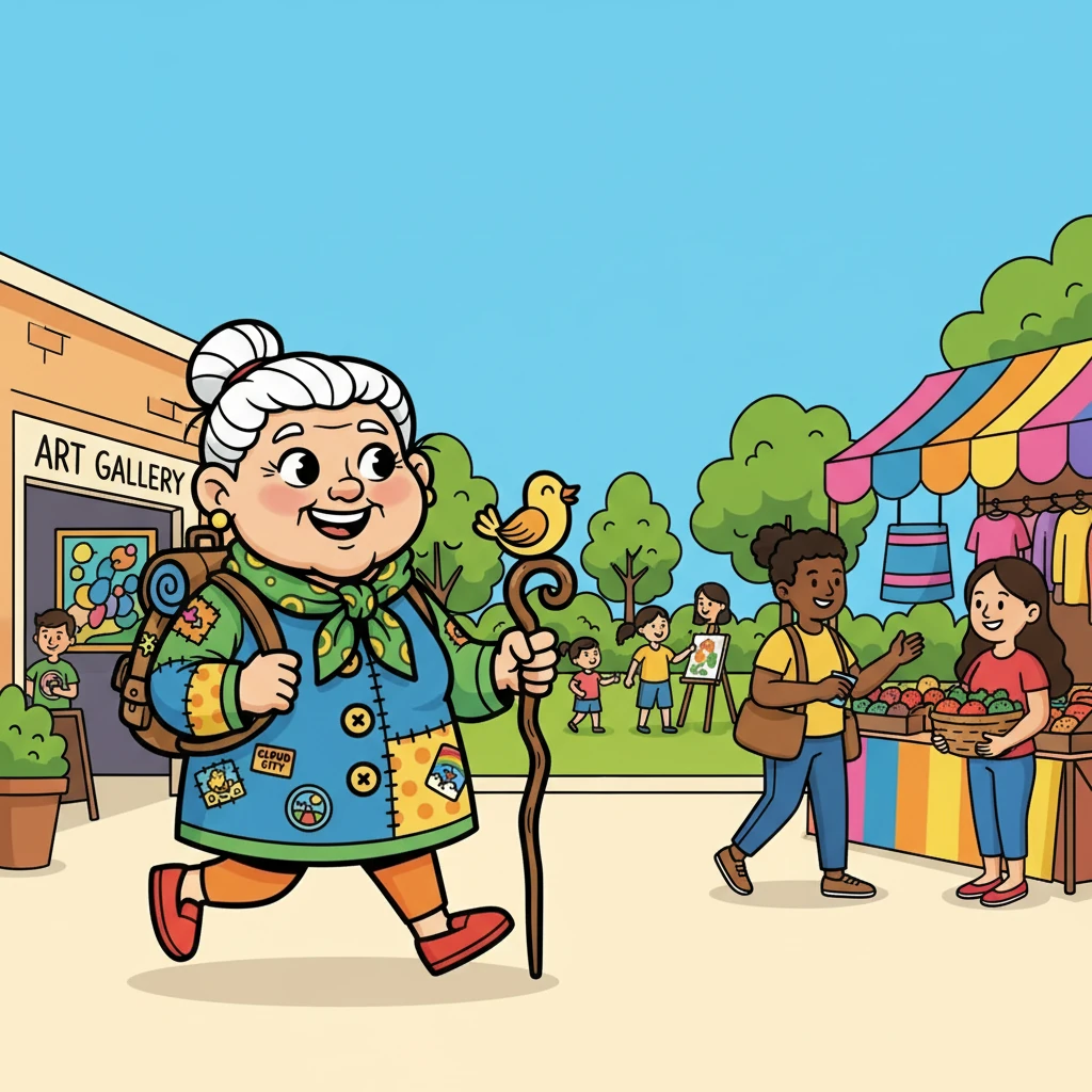 Sofia começa a explorar a cidade, descobrindo galerias de arte, parques e mercados coloridos. Ela conhece pessoas de diferentes culturas, aprendendo sobre suas vidas e histórias. Cada encontro é uma lição.