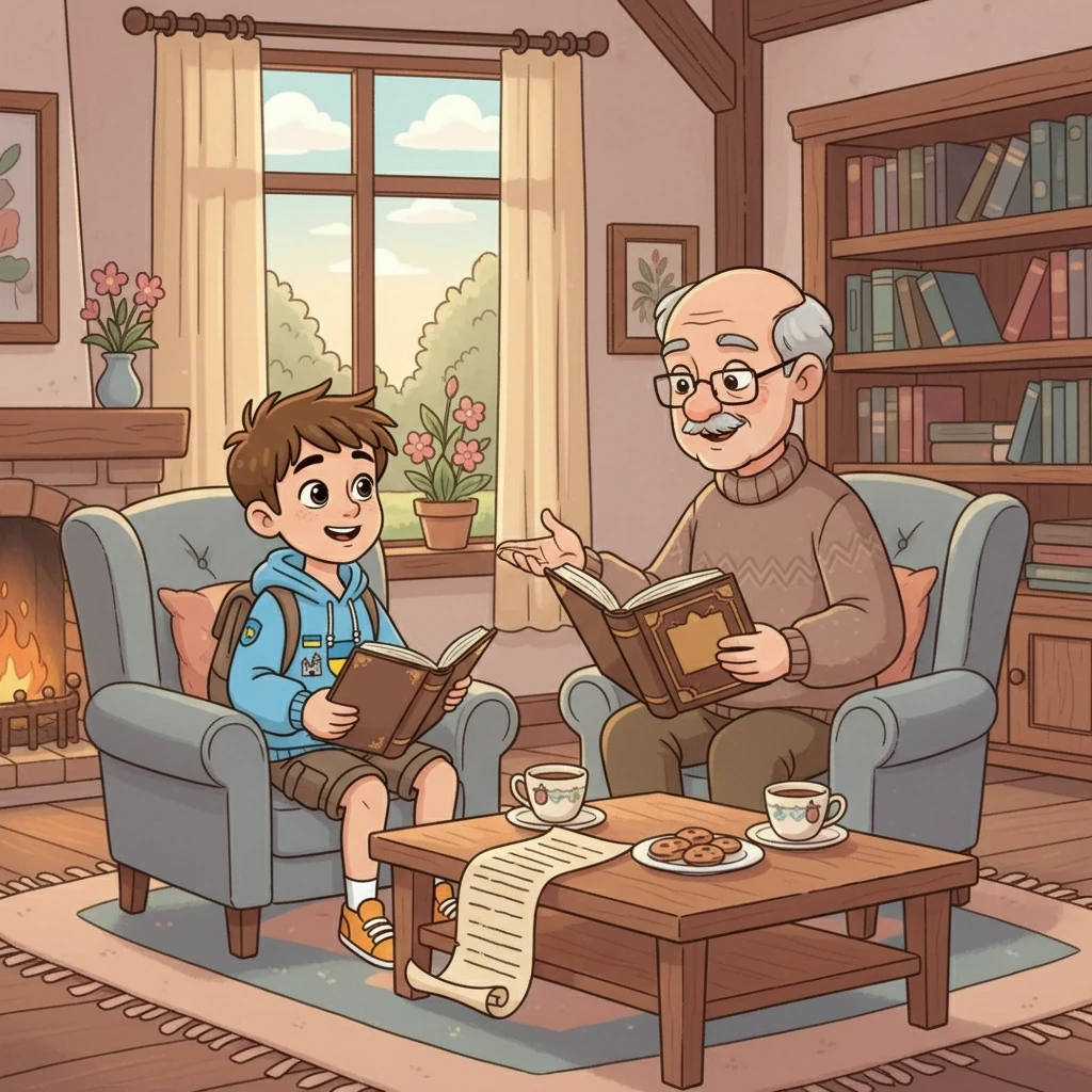 На вихідних Тарас відвідував дідуся. Дідусь навчив Тараса нових віршів. Разом вони читали поезію, насолоджуючись красою слова.