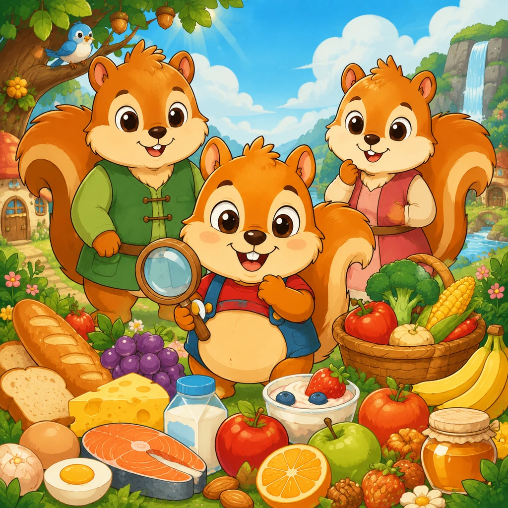 小松鼠皮皮的美食大发现 - educational
