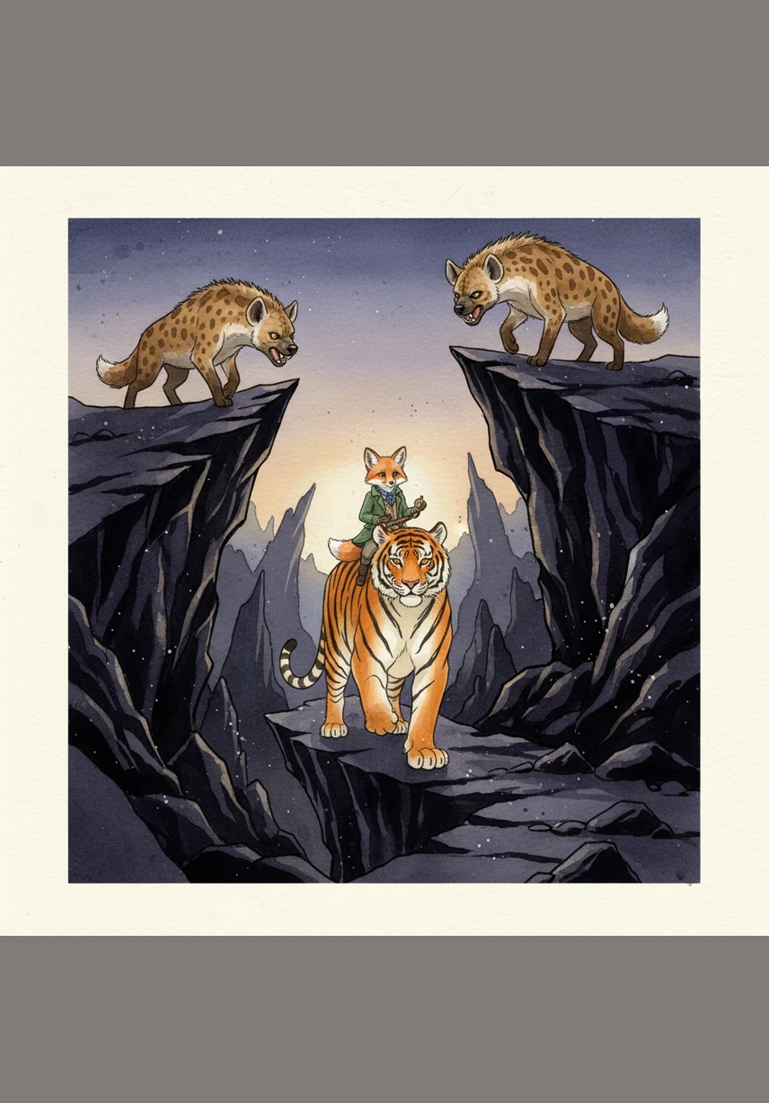 Far away, in a dark and jagged territory, a pack of ruthless hyenas watches with greedy eyes. They are masters of chaos who invade weaker jungles to steal their precious golden liquids, leaving nothing but ruin in their wake.