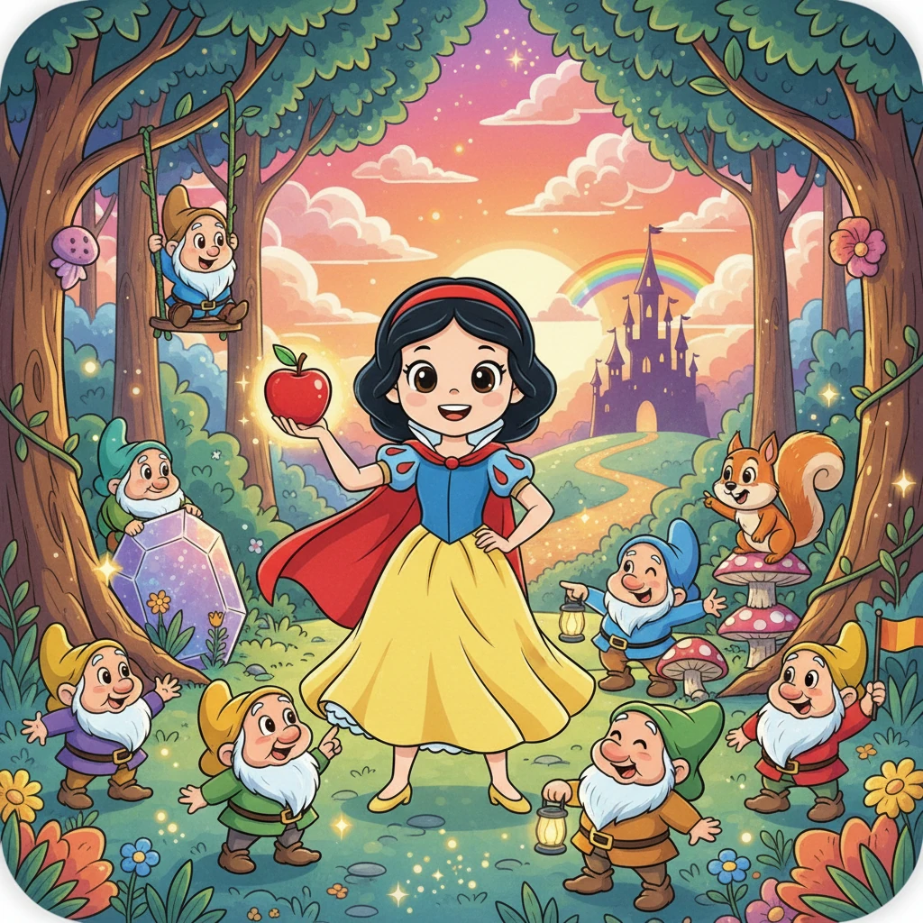 Snowdrop and the Seven Little Friends - Fairy tales