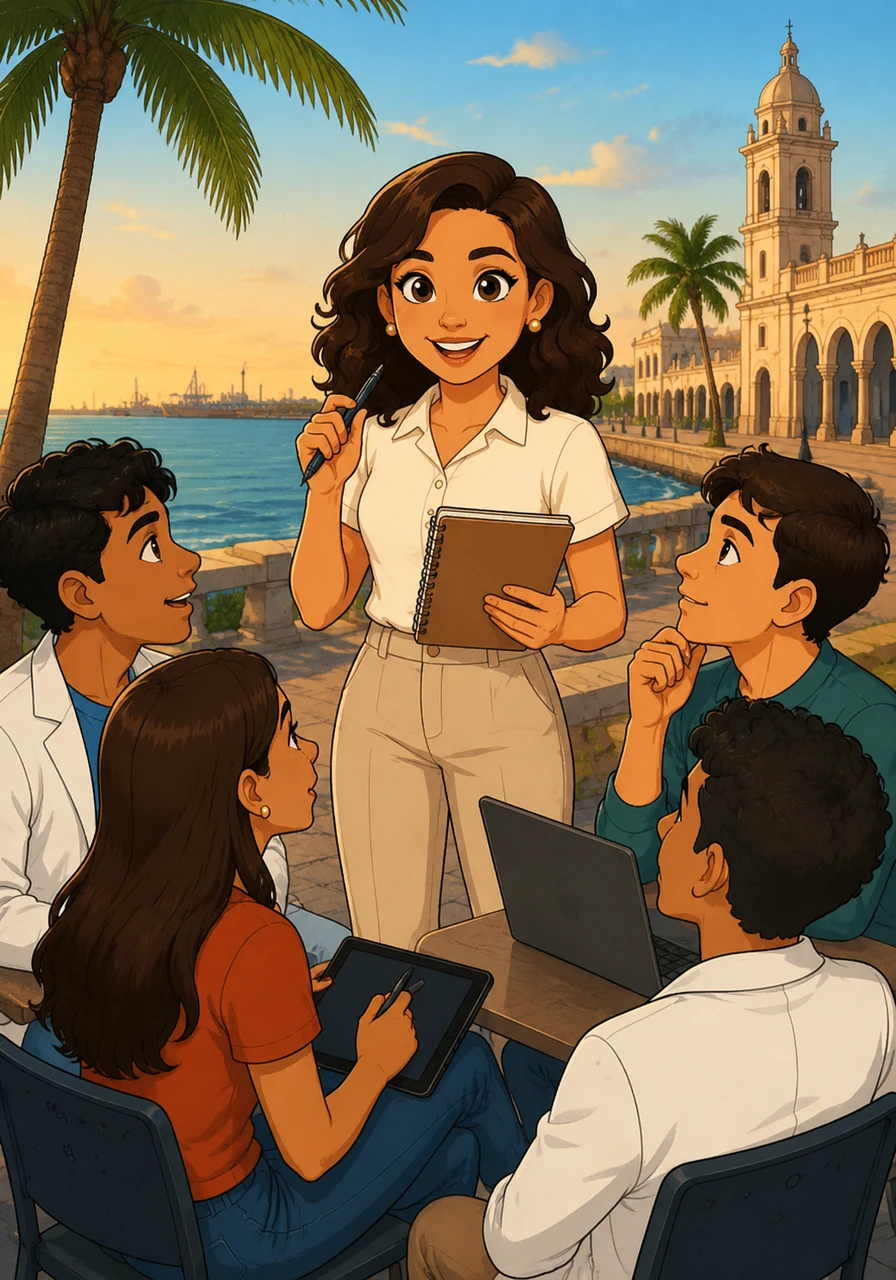 En las cálidas tierras de Veracruz, donde el mar se encuentra con la historia, Ana María Fernandez Pacheco soñaba con transformar el futuro de sus estudiantes de pregrado. Con una libreta en mano y la brisa del puerto acariciando sus ideas, imaginaba una educación que rompiera las barreras de lo tradicional.