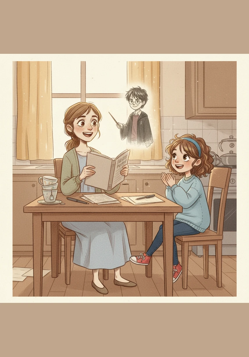 Finalmente, un editor vio la chispa especial que Joanne había creado y decidió publicar su libro sobre el niño mago. Aquel momento cambió su vida para siempre, demostrando que los sueños más grandes pueden hacerse realidad con paciencia y valentía.