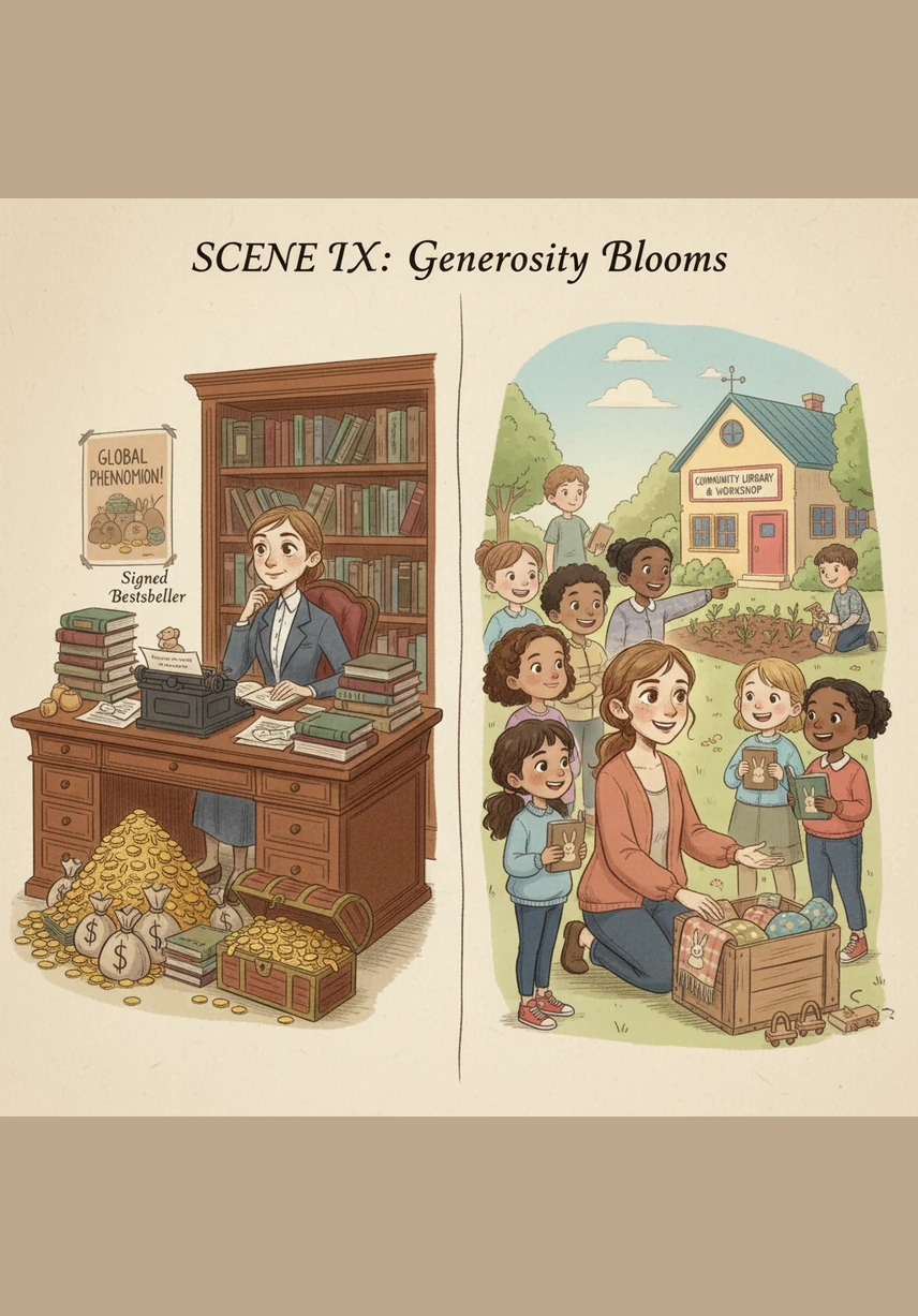 Con su éxito, Joanne decidió utilizar su voz para ayudar a quienes más lo necesitaban, creando fundaciones para proteger a los niños y combatir la injusticia. Entendió que el verdadero poder no está en los hechizos de ficción, sino en la bondad y la generosidad real.