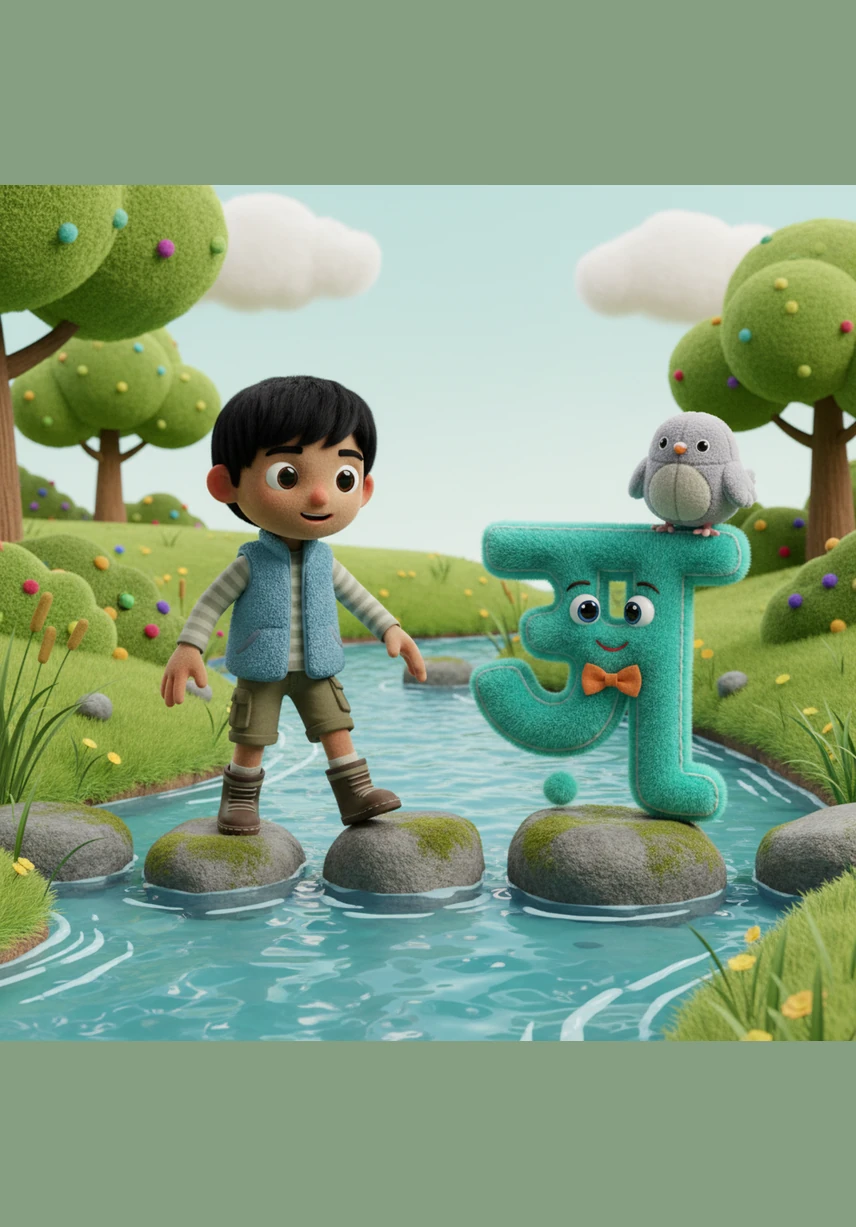 एक बहती हुई नदी के पास पहुँचकर आर्यन को एक चुनौती मिलती है जहाँ उसे 'च', 'छ', 'ज', 'झ' लिखे पत्थरों पर सही क्रम में पैर रखकर पार करना है। आर्यन अपनी सूझबूझ से अक्षरों को पहचानता है और सफलतापूर्वक नदी पार कर लेता है।