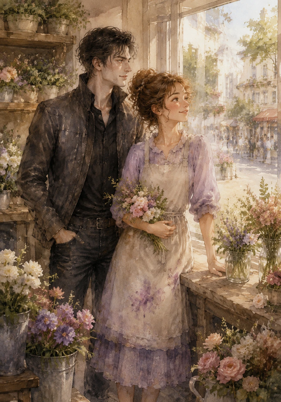 Years later, Silas and Lily stand together in their own small flower shop, the air filled with the scent of fresh soil and blooming petals. They look out the window at the bustling, peaceful street, knowing they have successfully traded their complicated past for a future built on love and light.