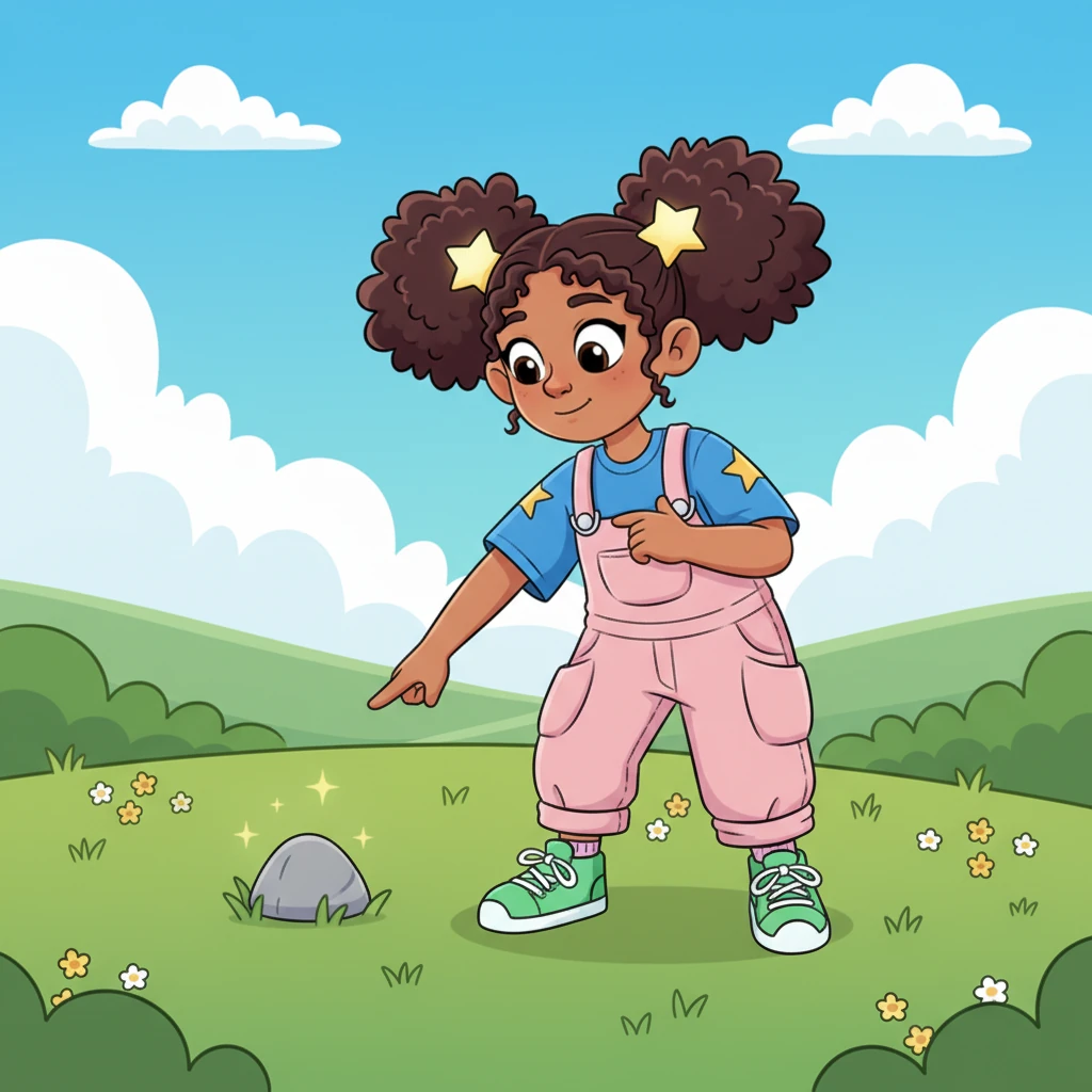 Then, a spark of memory ignited in Lumi's mind. She suddenly remembered the plain little gray stone she had tossed aside earlier. A hopeful idea bloomed in her heart, chasing away some of the fear.