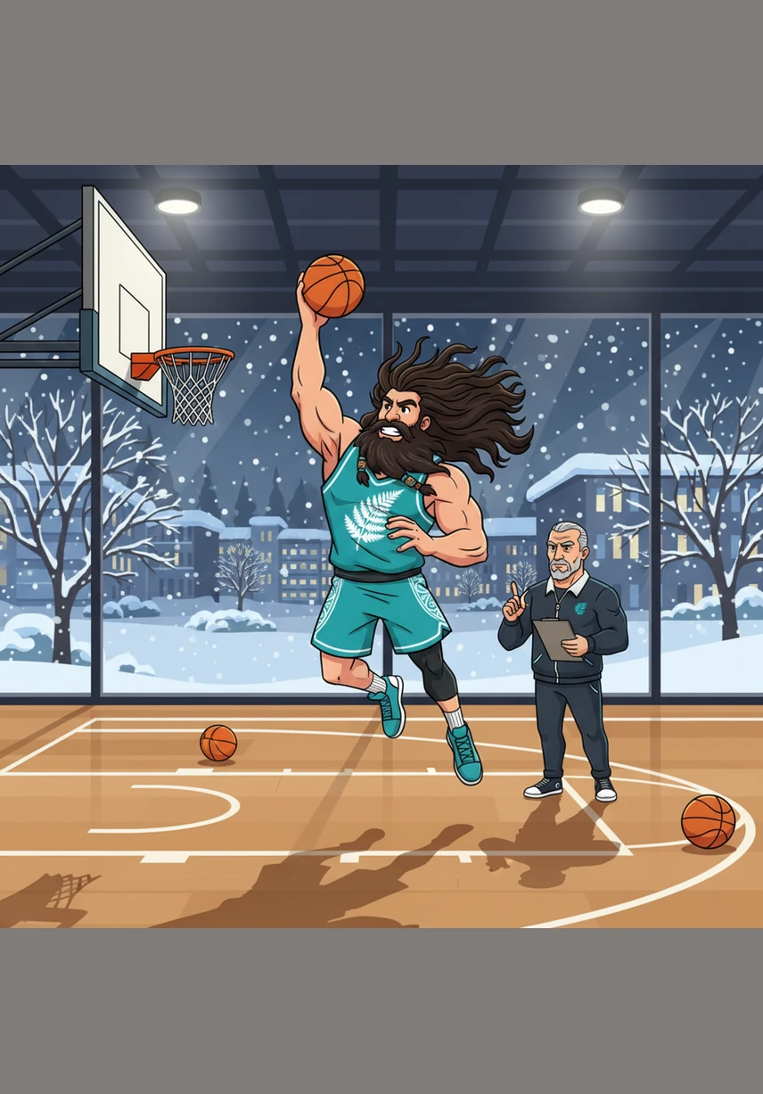Adjusting to life in America is a challenge, as Steven faces freezing winters and the intense pace of college basketball. He spends his nights in the gym, his long hair flying as he masters the art of the rebound and the discipline of the defense.