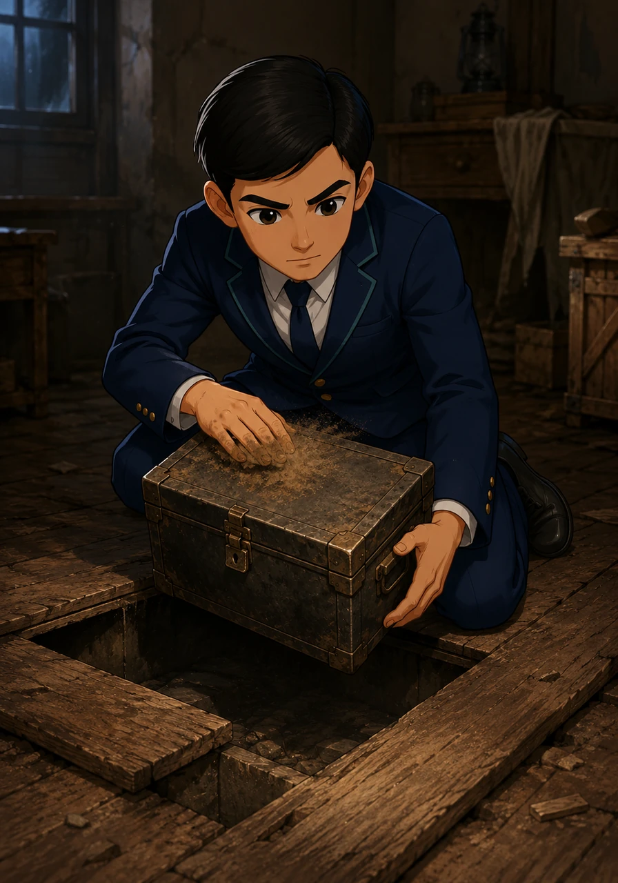 Prying the old wood open, Alikhan discovered a dusty, heavy metal box hidden in the dark space beneath. He carefully wiped away the grime of decades, revealing an engraved date on the lid: 1918.