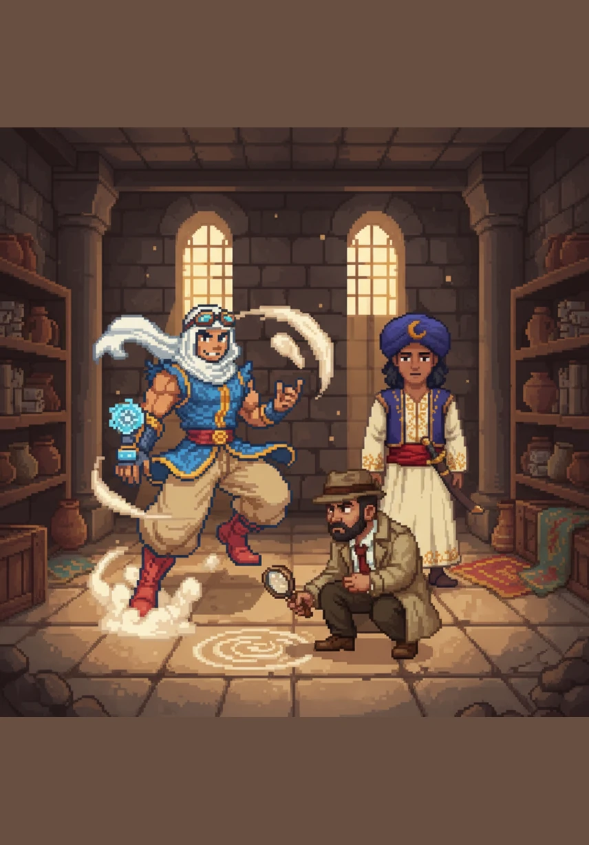 Under the flickering neon light of a city diner, Rashid meets Refal, who has been watching him from the shadows. The atmosphere is tense as she steps forward, her eyes filled with a mixture of concern and sharp calculation.