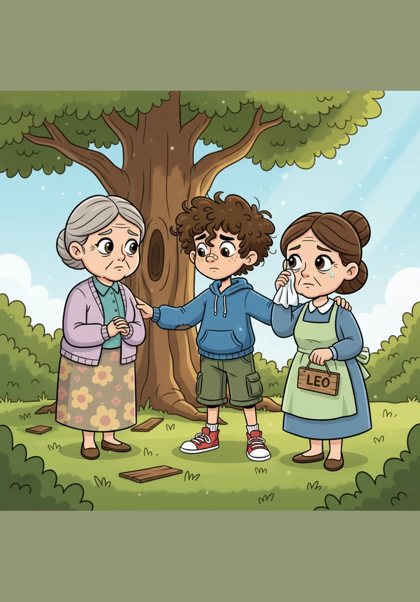 A neighbor leaning over the garden gate watched the crying boy and asked Leo's mother who had punished him so severely. His mother looked at her son with a sad smile and replied that no one had punished him; he had punished himself.