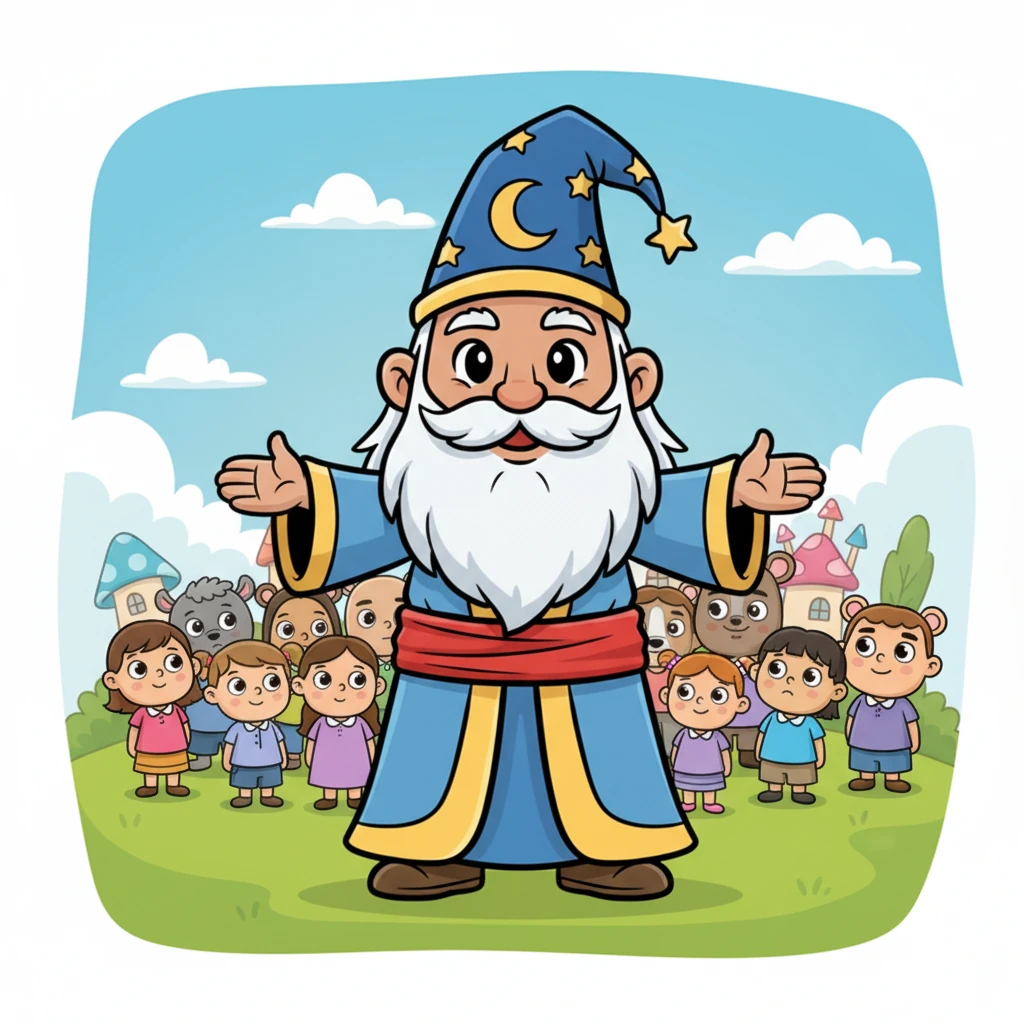 Professor Wisdom then smiled gently, his eyes crinkling at the corners. He surveyed the quiet crowd, his expression radiating warmth and understanding, ready to unveil his simple but profound lesson.