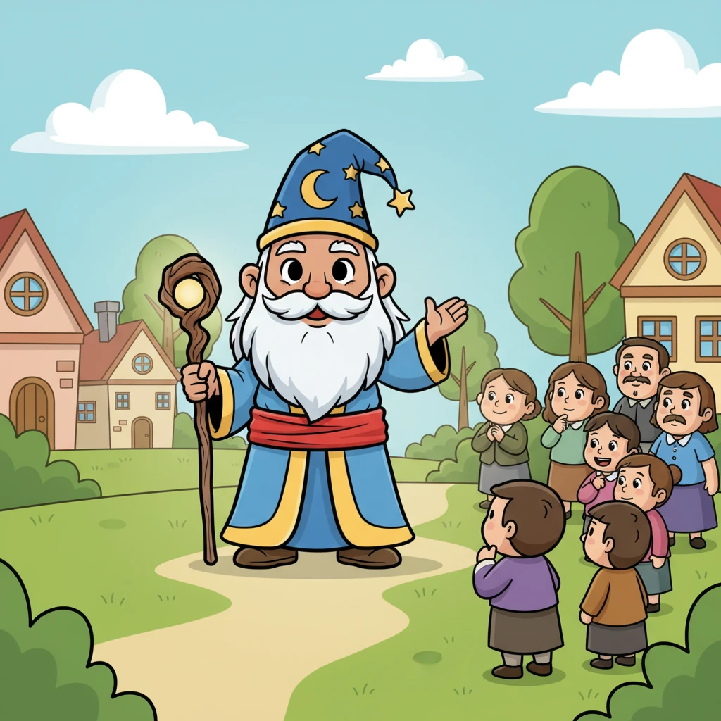 “You can’t laugh at the same joke over and over again,” he said softly, his voice full of wisdom. “So why are you always crying about the same problem?” His words hung in the air, leaving the villagers with a new, hopeful perspective.