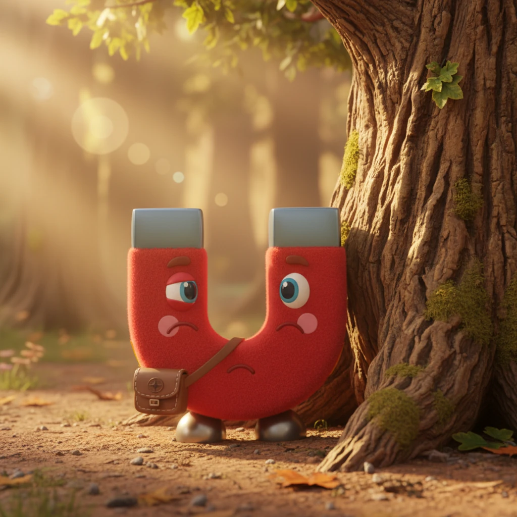 Next, Max rolled towards a majestic old tree with rough, textured bark. "Maybe this will work!" he thought, trying to embrace its sturdy surface. To his disappointment, he simply bumped against it, unable to cling on.